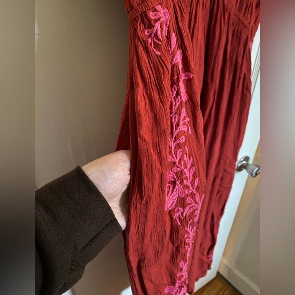 Knox Rose Floral Orange Bohemian Maxi Dress - Picture 4 of 8